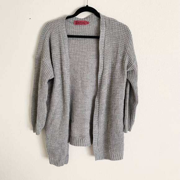 Gray Knit Cardigan - Picture 2 of 4
